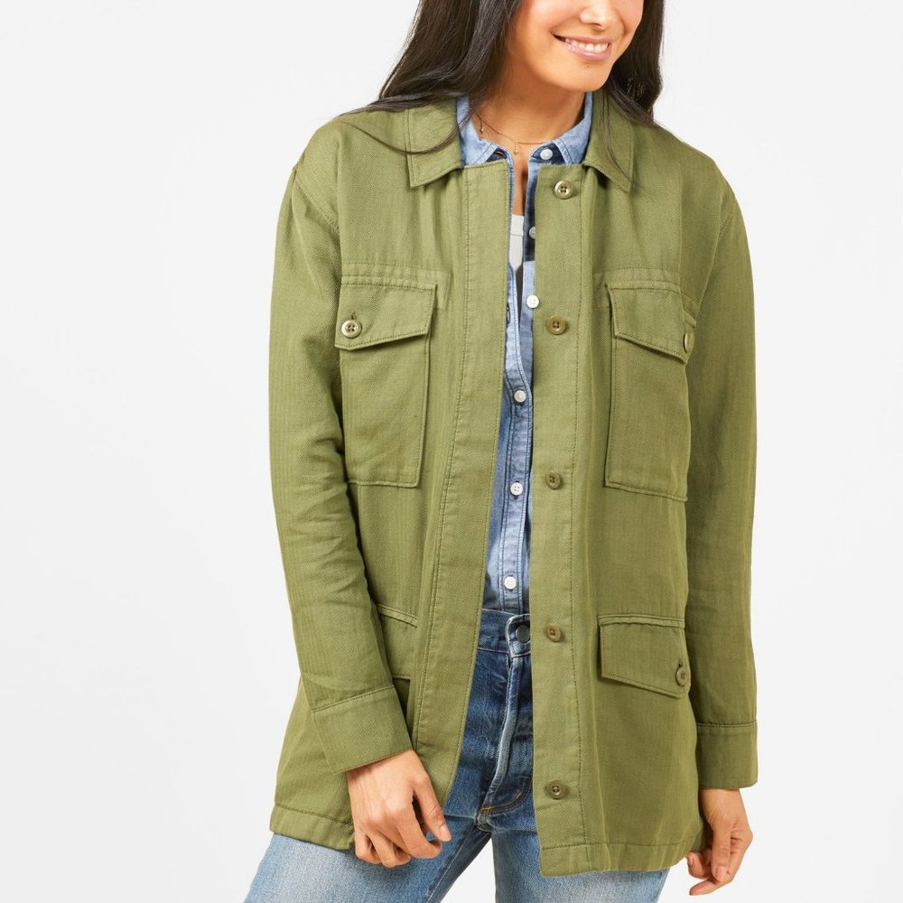 Outerknown Utility Jacket, Olive Color, Size Smal… - image 1